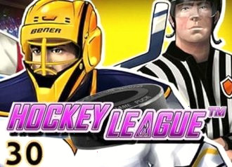 Hockey League тематический слот с символами хоккея
